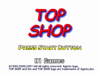 Top Shop title screen for Playstation